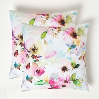 Homescapes - Gartenkissen Aquarell-Blumen – 2er-Set Outdoor Kissen 45 x 45 cm Homescapes - Gartenkissen Aquarell-Blumen – 2er-Set Outdoor Kissen 45 x 45 cm von HOMESCAPES