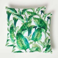 HOMESCAPES Gartenkissen Tropical – 2er-Set Outdoor Kissen 45 x 45 cm von HOMESCAPES