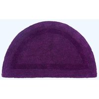 HOMESCAPES Halbrunde Badematte lila 50x80 cm aus 100% Baumwolle von HOMESCAPES