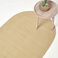 Homescapes - Handgewebter geflochtener Teppich in Beige, 90 x 150 cm - Beige von HOMESCAPES