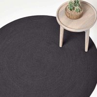 Homescapes - Handgewebter geflochtener Teppich in Schwarz, 110 x 170 cm von HOMESCAPES