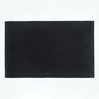 Homescapes - Imperial Badematte 100% Baumwolle, schwarz - Schwarz von HOMESCAPES