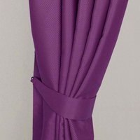 Homescapes - Raffhalter für Verdunkelungsvorhang Chevron aubergine 2 Stück von HOMESCAPES
