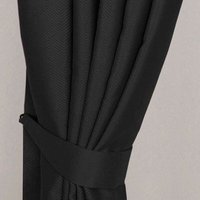 HOMESCAPES Raffhalter für Verdunkelungsvorhang Chevron schwarz 2 Stück von HOMESCAPES