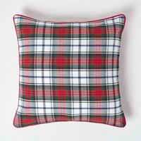 Homescapes - Roter Schottenmuster-Kissenbezug MacDuff, 60 x 60 cm von HOMESCAPES
