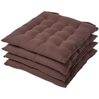 Stuhlkissen braun 4 Stück - Homescapes von HOMESCAPES