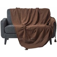 Homescapes - Tagesdecke Rajput, 100% Baumwolle, braun, 150 x 200 cm von HOMESCAPES