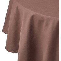 HOMESCAPES Tischdecke aus 100% Baumwolle, 180 cm, braun von HOMESCAPES