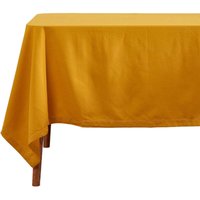 HOMESCAPES Tischdecke senfgelb 100% Baumwolle, 137 x 178 cm von HOMESCAPES