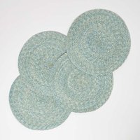 HOMESCAPES Tischset grün im 4er-Set, 40 cm – 4x Platzset rund geflochten HOMESCAPES Tischset grün im 4er-Set, 40 cm – 4x Platzset rund geflochten von HOMESCAPES