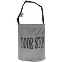 Homescapes - Türstopper Sack "Door Stop" mit Schlaufe Grau 2600g - Grau von HOMESCAPES