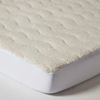 HOMESCAPES Warmer, weicher Fleece-Matratzentopper 135 x 190 cm von HOMESCAPES