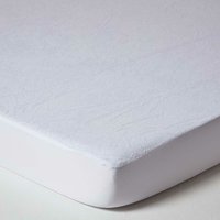 HOMESCAPES Wasserdichter Matratzenschoner 135 x 190 cm - Frottee-Schonbezug von HOMESCAPES