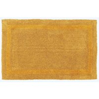 HOMESCAPES XXL-Badematte senfgelb 70x120 cm aus 100% Baumwolle von HOMESCAPES