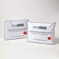 Homescapes - 4-Jahreszeiten-Daunendecke mit Entendaunen und -Federn, Kombidecke 135 x 200 cm Homescapes - 4-Jahreszeiten-Daunendecke mit Entendaunen und -Federn, Kombidecke 135 x 200 cm von HOMESCAPES