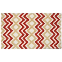 Homescapes - Chevron Rutschfeste Badematte 100% Baumwolle, orange, senfgelb, weiß Homescapes - Chevron Rutschfeste Badematte 100% Baumwolle, orange, senfgelb, weiß von HOMESCAPES