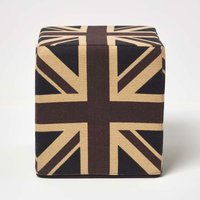 Designer Hocker Ottoman Union Jack Britische Flagge - Homescapes von HOMESCAPES