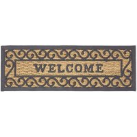 Fußmatte - Welcome - Schwarz/Braun - Homescapes von HOMESCAPES