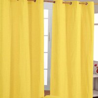 Gardinen Bauernkaro gelb 2er Set 228 x 137 cm - Homescapes Gardinen Bauernkaro gelb 2er Set 228 x 137 cm - Homescapes von HOMESCAPES