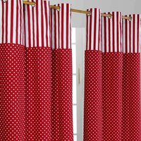 Homescapes - Gardinen Polka Dots & Streifen rot 2er Set 182 x 137 cm Homescapes - Gardinen Polka Dots & Streifen rot 2er Set 182 x 137 cm von HOMESCAPES
