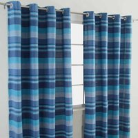 Homescapes - Gardinen mit Ösen Morocco blau im 2er Set, 182 x 167 cm von HOMESCAPES