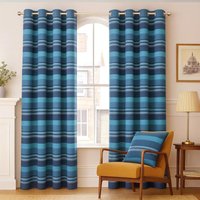 Gardinen mit Ösen Morocco blau im 2er Set, 228 x 167 cm - Homescapes von HOMESCAPES