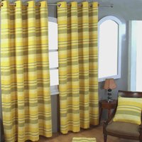 Gardinen mit Ösen Morocco gelb im 2er Set, 182 x 167 cm - Homescapes von HOMESCAPES