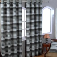 Gardinen mit Ösen Morocco grau im 2er Set, 182 x 167 cm - Homescapes von HOMESCAPES
