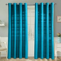 Homescapes - Gardinen mit Ösen Rajput petrol 2er Set, 140 x 140 cm Homescapes - Gardinen mit Ösen Rajput petrol 2er Set, 140 x 140 cm von HOMESCAPES