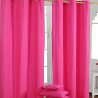 Gardinen mit Ösen unifarben pink im 2er Set, 182 x 137 cm - Homescapes Gardinen mit Ösen unifarben pink im 2er Set, 182 x 137 cm - Homescapes von HOMESCAPES