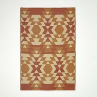 Homescapes - Outdoor-Teppich Anya 120 x 180 cm - Ethno-Muster, rot-orange - Rot-Orange von HOMESCAPES