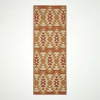 Homescapes - Outdoor Teppich-Läufer Anya 75 x 200 cm - Ethno-Muster, rot-orange - Rot-Orange von HOMESCAPES