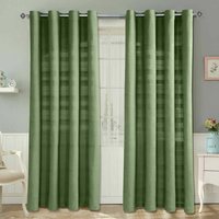 Homescapes - Rajput Gardinen 2er Set aus Baumwolle, 137 x 137 cm, dunkles Oliv Homescapes - Rajput Gardinen 2er Set aus Baumwolle, 137 x 137 cm, dunkles Oliv von HOMESCAPES