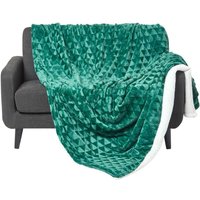 Homescapes - Samt-Tagesdecke mit Dreiecksmuster, grün, 160 x 200 cm - Smaragdgrün Homescapes - Samt-Tagesdecke mit Dreiecksmuster, grün, 160 x 200 cm - Smaragdgrün von HOMESCAPES