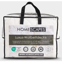 Homescapes - Schafwolldecke 150 x 200 cm - Schwere Bettdecke Herbst/Winter mit Wollfüllung Homescapes - Schafwolldecke 150 x 200 cm - Schwere Bettdecke Herbst/Winter mit Wollfüllung von HOMESCAPES