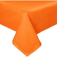 Tischdecke aus 100% Baumwolle, 138 x 178 cm, orange - Orange - Homescapes von HOMESCAPES