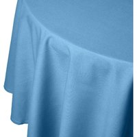 Homescapes - Tischdecke himmelblau 100% Baumwolle, Durchmesser 178 cm von HOMESCAPES