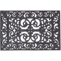 Homescapes - Viktorianische gemusterte Fußmatte, 60 x 40 cm, schwarz Homescapes - Viktorianische gemusterte Fußmatte, 60 x 40 cm, schwarz von HOMESCAPES