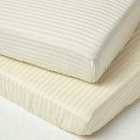 Homescapes - Spannbettlaken Kinderbett 70 x 140 cm, Fadendichte 330, 2er Set, gelb von HOMESCAPES