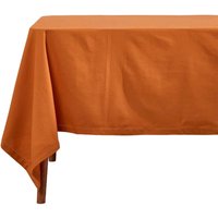 Homescapes - Tischdecke terrakotta 100% Baumwolle, 137 x 178 cm von HOMESCAPES