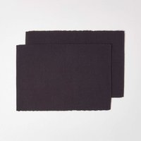 Homescapes - Tischset schwarz im 2er-Set – 100% Baumwolle, 33x50 cm von HOMESCAPES
