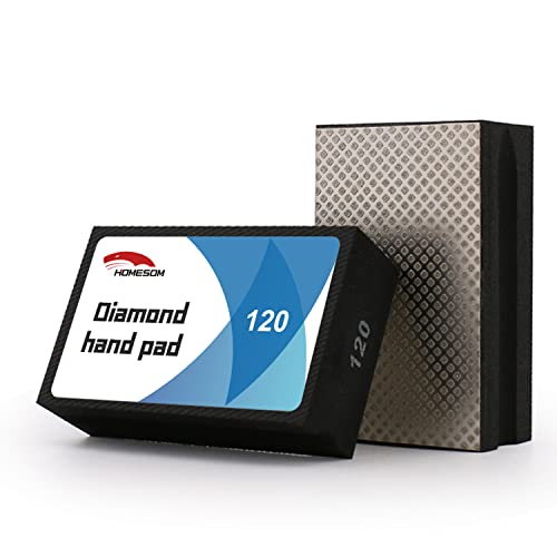 HOMESOM Galvanisierte Diamant-Handpolierpads 120er Körnung Glas Schleifpad Stein Marmor Keramik Handwerk DIY Werkzeug von HOMESOM