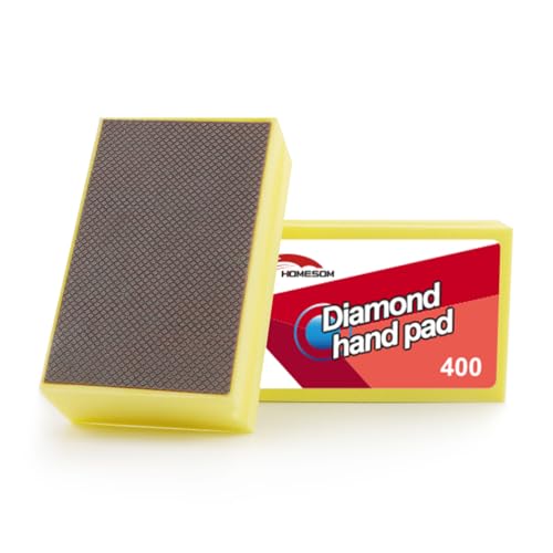 HOMESOM Galvanisierte Diamant-Handpolierpads 400 Körnung Glas Schleifpad Stein Marmor Keramik Hand DIY Werkzeug von HOMESOM