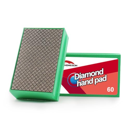 HOMESOM Galvanisierte Diamant-Handpolierpads 60 Körnung Glas Schleifpad Stein Marmor Keramik Hand DIY Werkzeug von HOMESOM