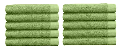 HOMESTORY Premium Handtuch-Set 10-teilig, 100% Baumwolle, Frottee, weich, saugstark und schnelltrocknend, 450g/m², Oeko-Tex 100, Grün, 10x Handtuch - 50x100 cm HOMESTORY Premium Handtuch-Set 10-teilig, 100% Baumwolle, Frottee, weich, saugstark und schnelltrocknend, 450g/m², Oeko-Tex 100, Grün, 10x Handtuch - 50x100 cm von HOMESTORY