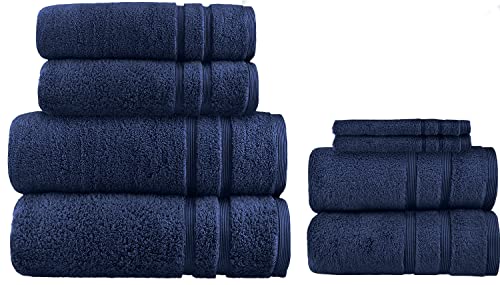 HOMESTORY Premium Handtuch-Set 8-teilig, 100% Baumwolle, Frottee, 550g/m², weich, saugstark und schnelltrocknend, Oeko-Tex 100, Dunkelblau, 2X Bade- + 2X Dusch- + 2X Hand- + 2X Gästetuch HOMESTORY Premium Handtuch-Set 8-teilig, 100% Baumwolle, Frottee, 550g/m², weich, saugstark und schnelltrocknend, Oeko-Tex 100, Dunkelblau, 2X Bade- + 2X Dusch- + 2X Hand- + 2X Gästetuch von HOMESTORY