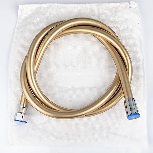 HOMEXO 1,5 M 2 M PVC Glatter Brauseschlauch for Bad Handbrause Flexibler Schlauch G1 / 2 Universalschnittstelle 1St (Color : Gold, Size : 1.5M) von HOMEXO