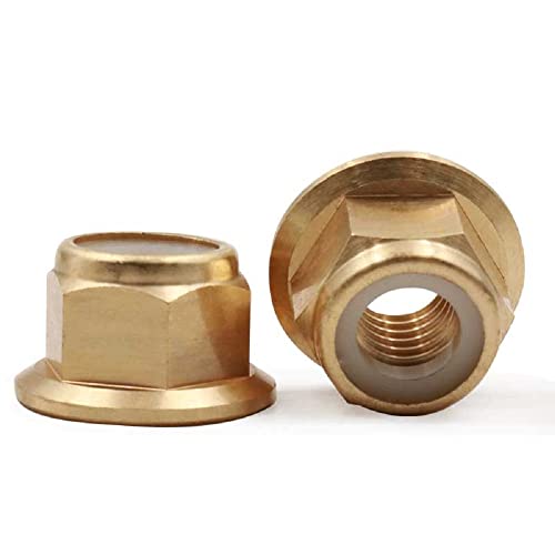 HOMEXO M2 M2.5 M3 M4 M5 M6 M8 Messing DIN6926 Flansch Nylon Kontermutter Nicht Kupfer 10St (Size : M2 10pcs) von HOMEXO