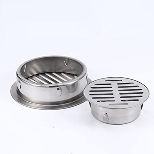 HOMEXO Outdoor Balkon Bodenablauf Edelstahl Entwässerung Dach Runde Bodenablauf Abdeckung Regenrohr Kappe for Garten Bodenablauf 1pc (Color : 90mm) von HOMEXO