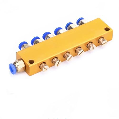 HOMEXO Schmierölkolbenverteiler Verstellbarer Separator 2 3 4 5 6 7 8 9 10 12 Wege Verteilerblock 1St (Color : 8 Way) von HOMEXO